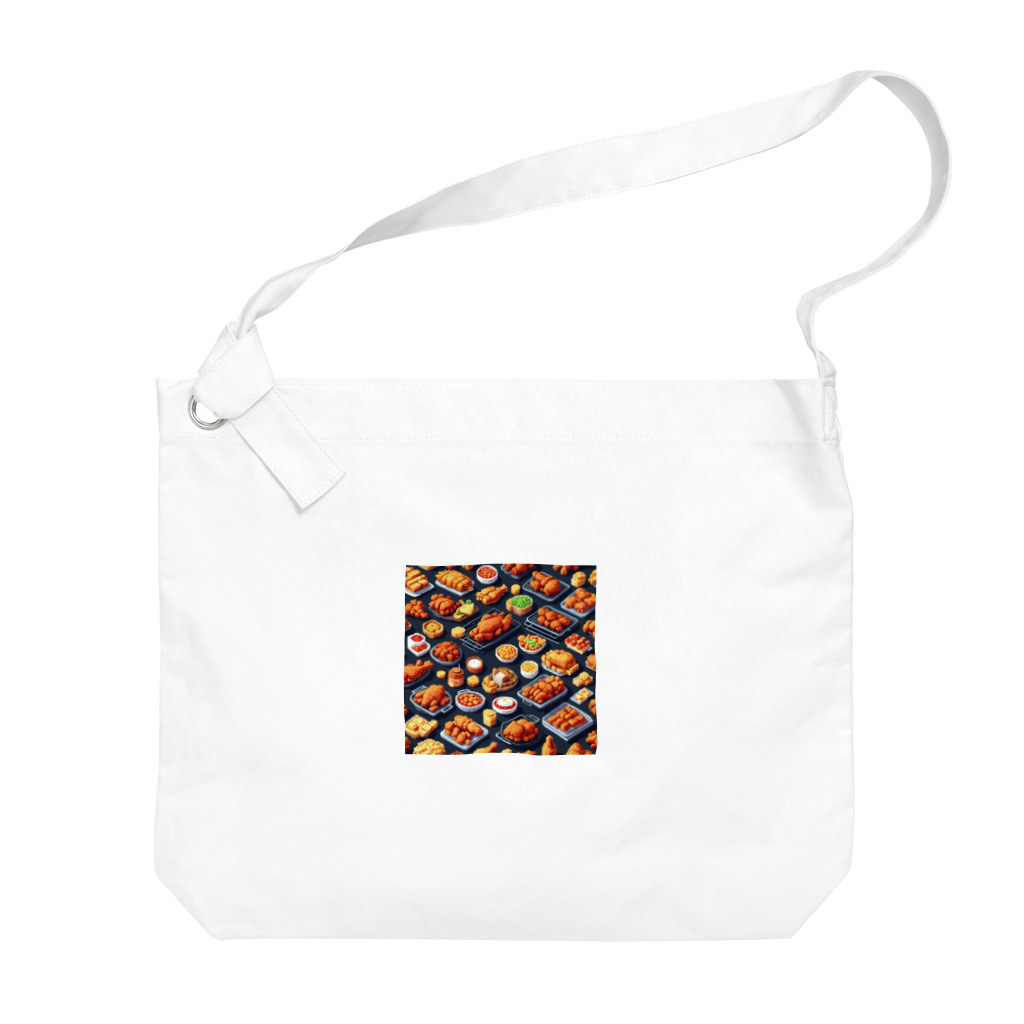 ドット絵賢者のドット絵シリーズ９チキン祭りゴージャスver. Big Shoulder Bag