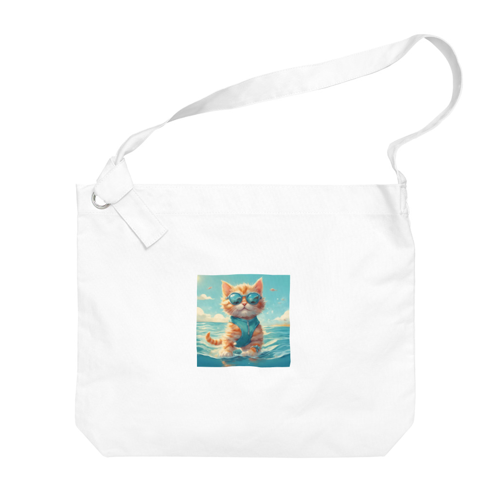 Ojisanlifeの海の子猫 Big Shoulder Bag