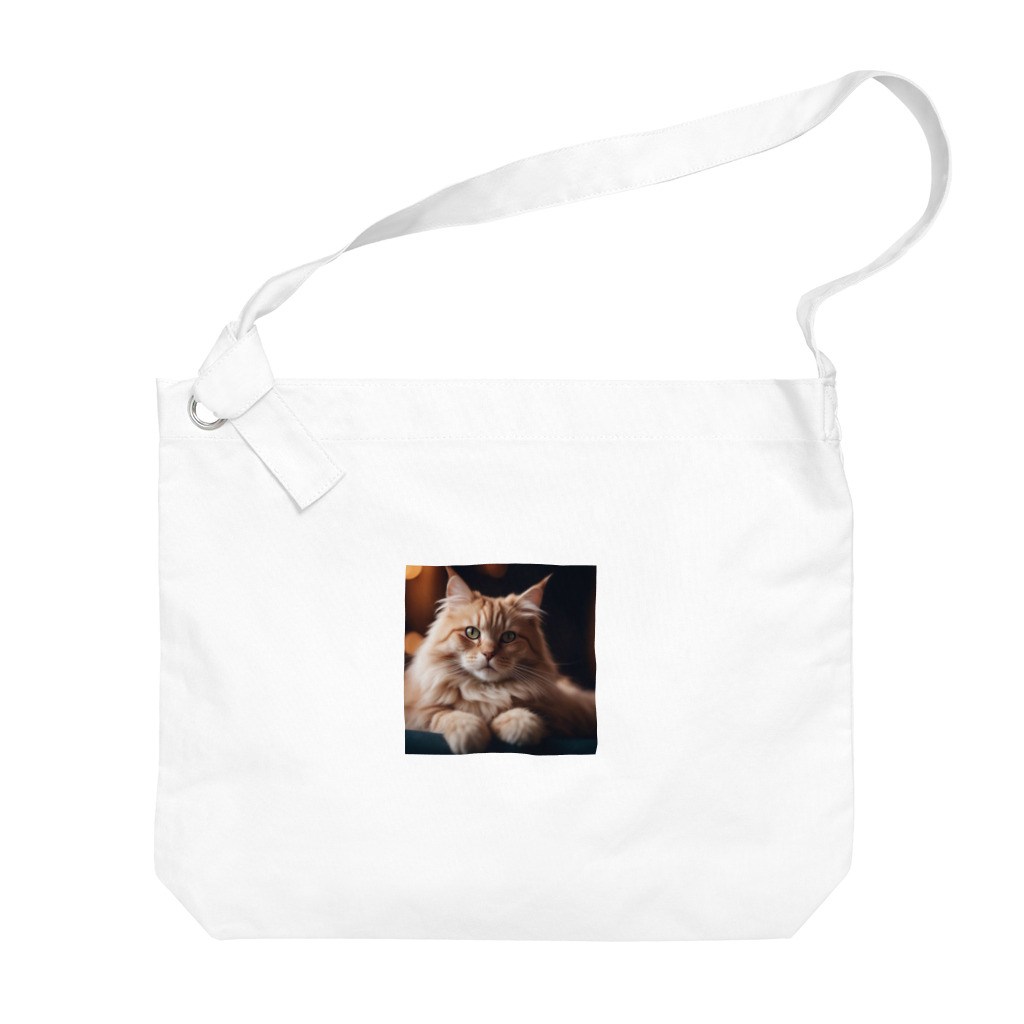 マオのふんわり猫 Big Shoulder Bag