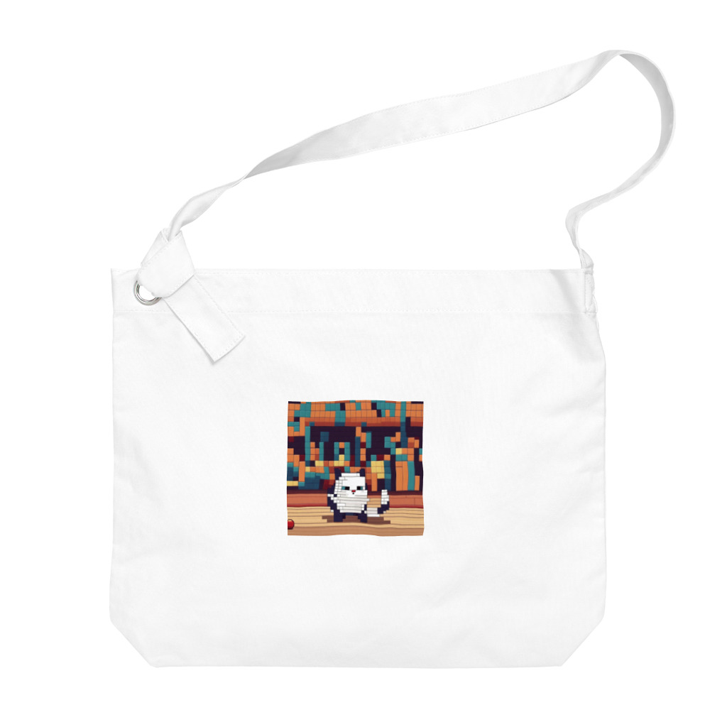 ドット絵ねこさんのLEGO風猫さん Big Shoulder Bag