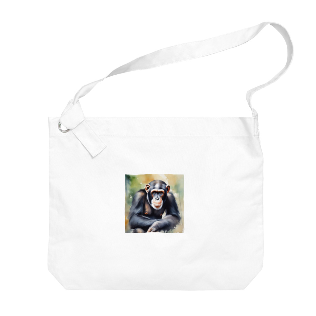 dakaroのチンパンジーさん Big Shoulder Bag