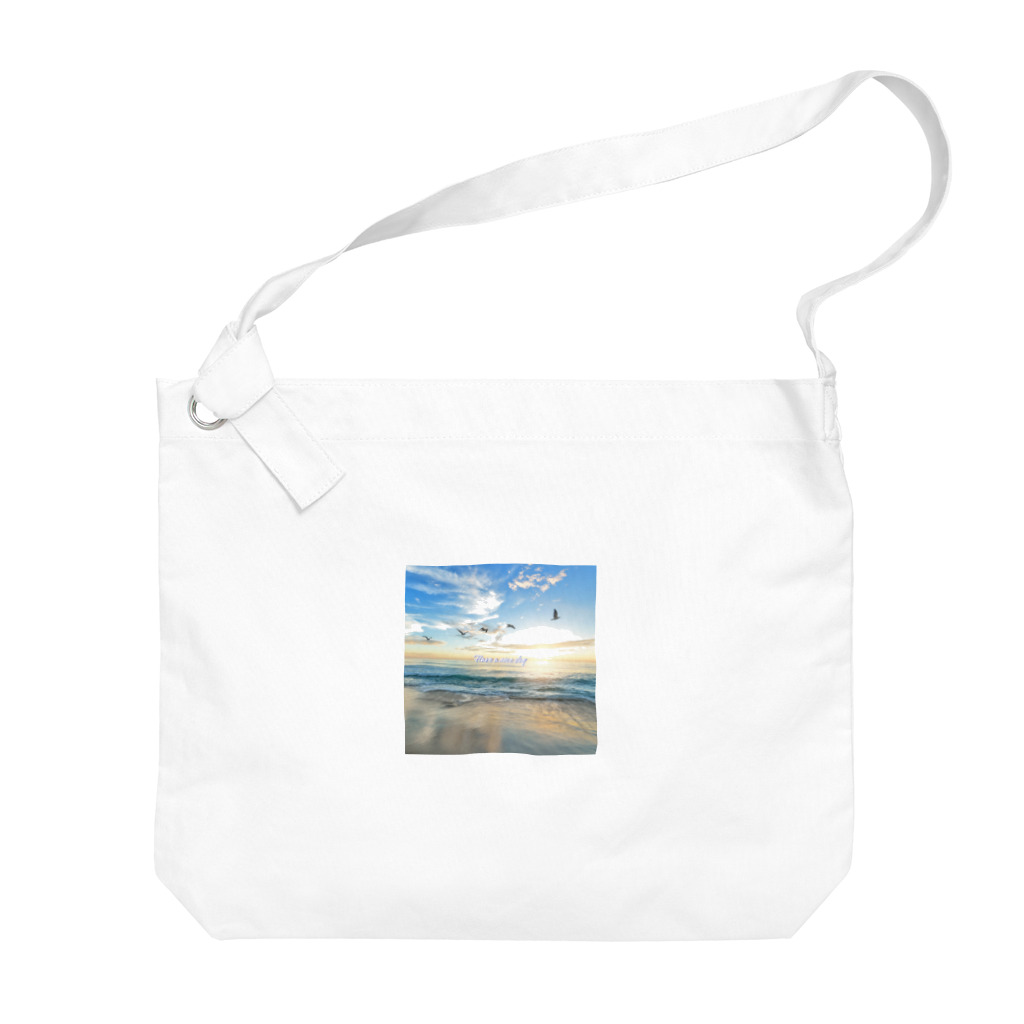 Apricot_taruの朝の海 Big Shoulder Bag