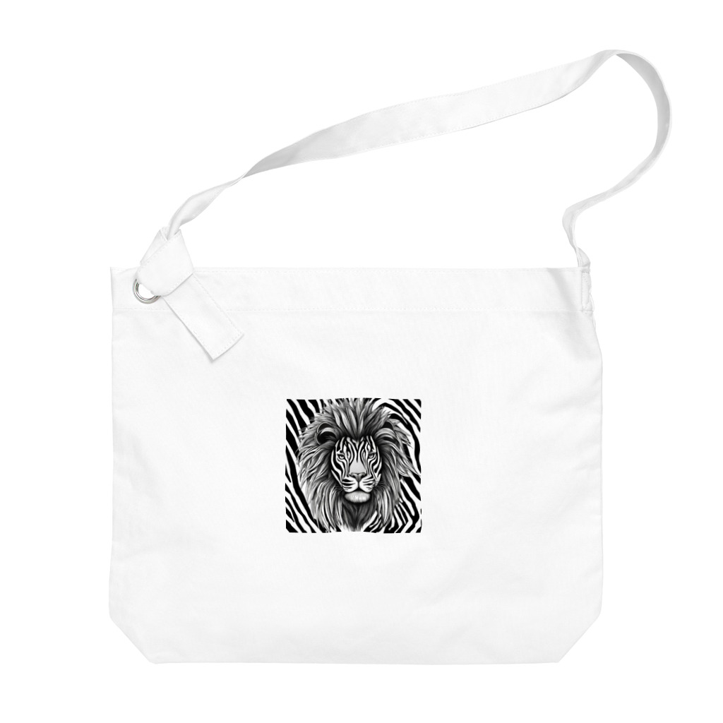 MY.LILILALAのシマウマなライオン Big Shoulder Bag