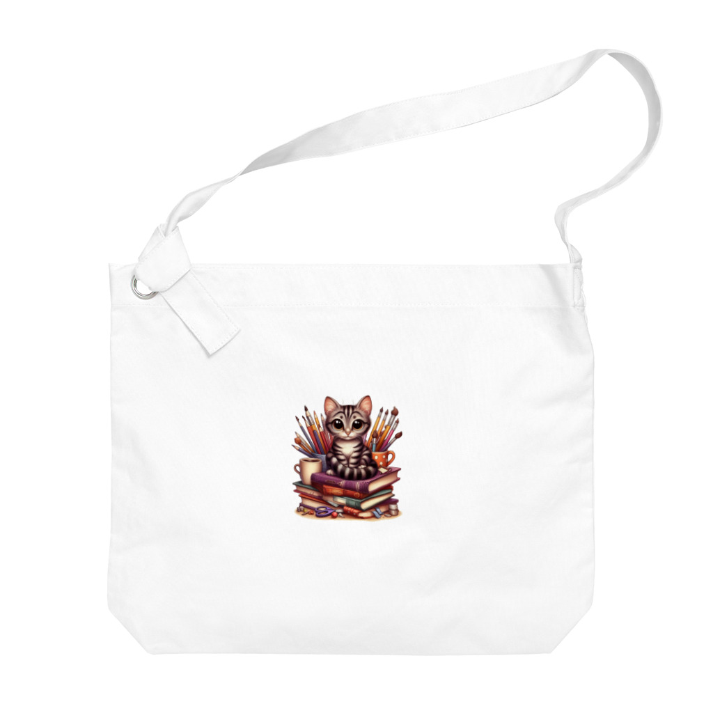 Akira03の猫 Big Shoulder Bag