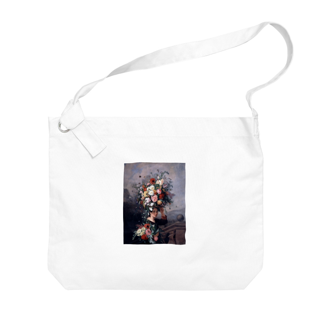 世界の絵画アートグッズのシモン・サン＝ジャン《女庭師》 ビッグショルダーバッグ