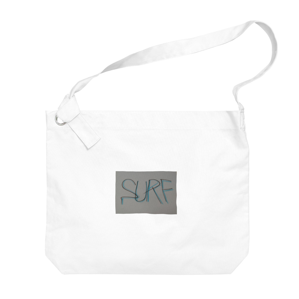 SURF810のSURF 文字(青影) Big Shoulder Bag