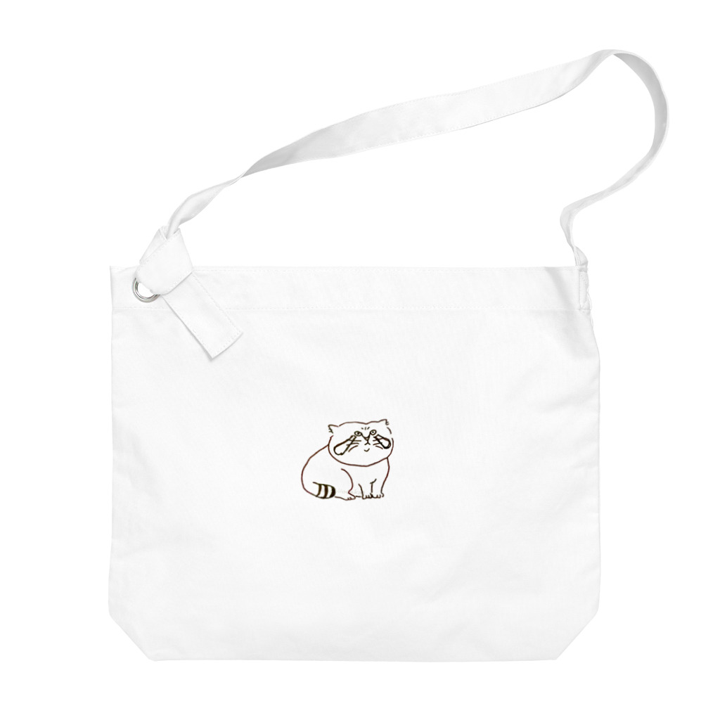 こいおか雑貨店のワンポイントまぬるねこ Big Shoulder Bag