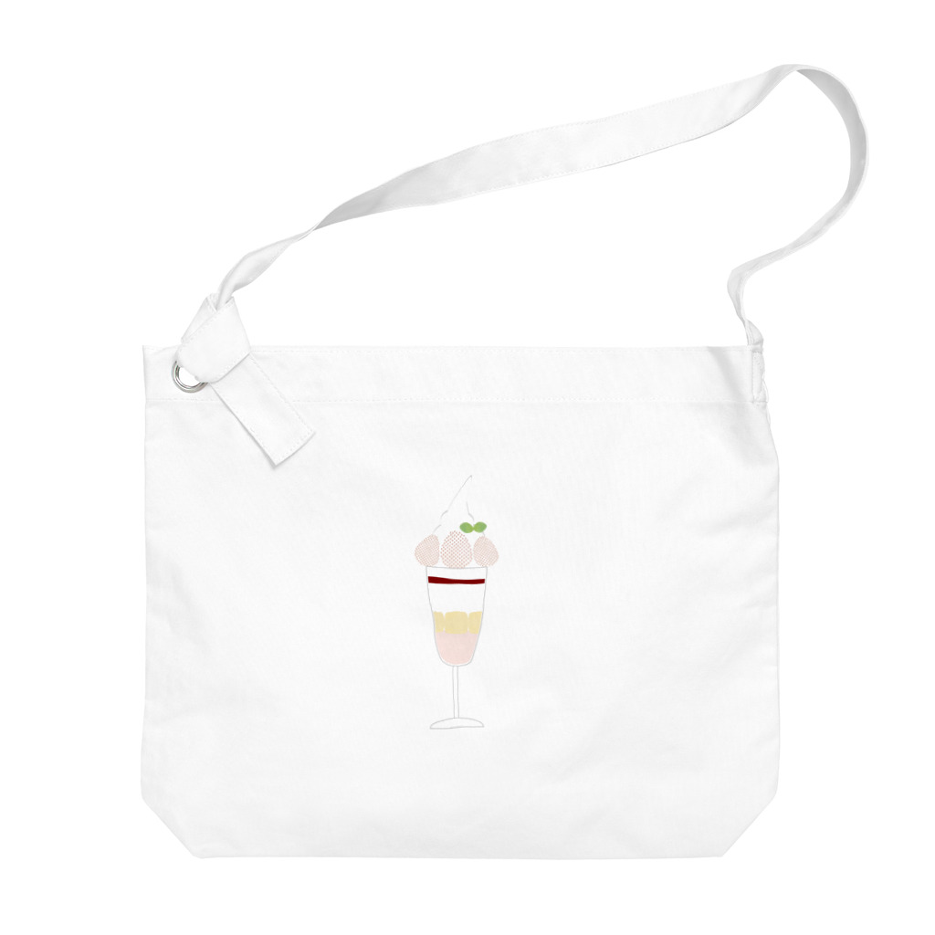 cotton-berry-pancakeの白いちごのパフェ Big Shoulder Bag