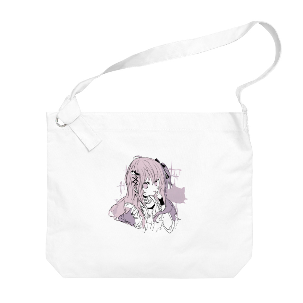 blossomのピンク✖紫系の地雷女の子 Big Shoulder Bag