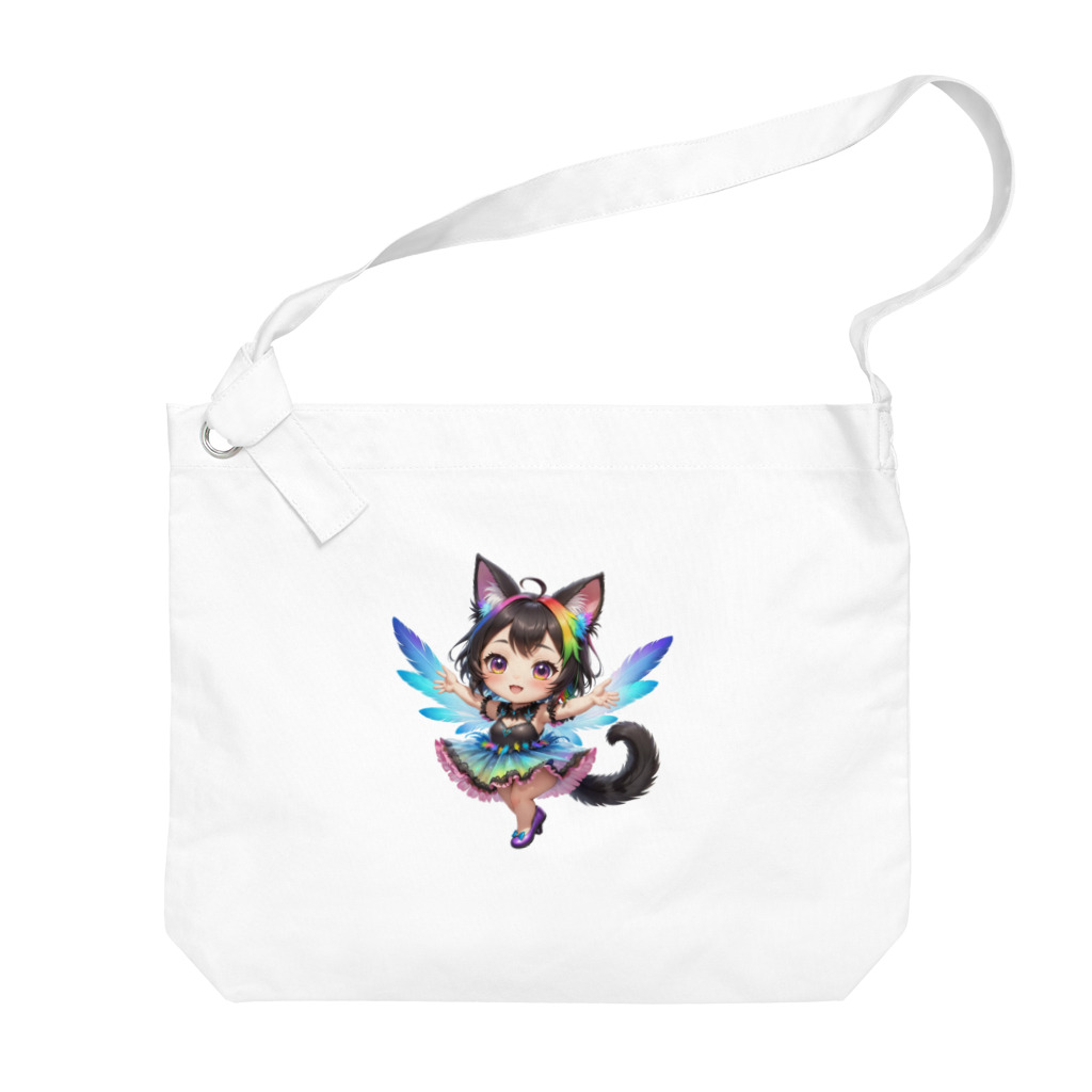 NexDreamの妖精のハロウィンフェス（黒猫2） Big Shoulder Bag