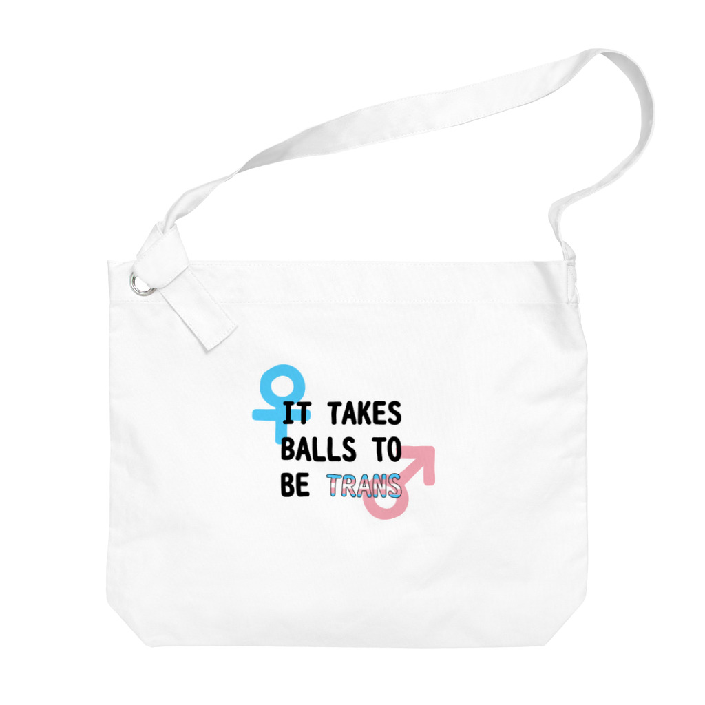 Café Roseraieの「It Takes Balls to be Trans」 ビッグショルダーバッグ