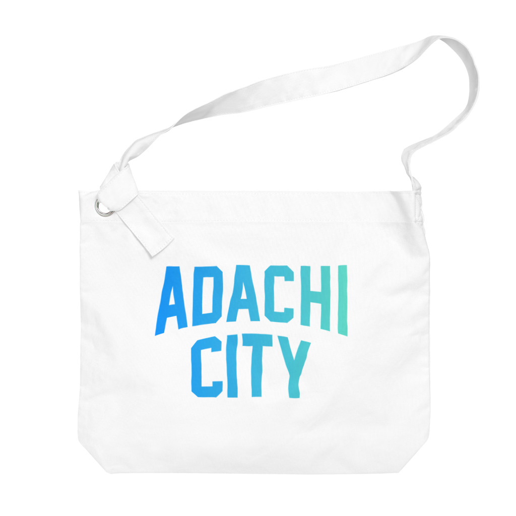 JIMOTOE Wear Local Japanの足立区 ADACHI CITY ロゴブルー ビッグショルダーバッグ