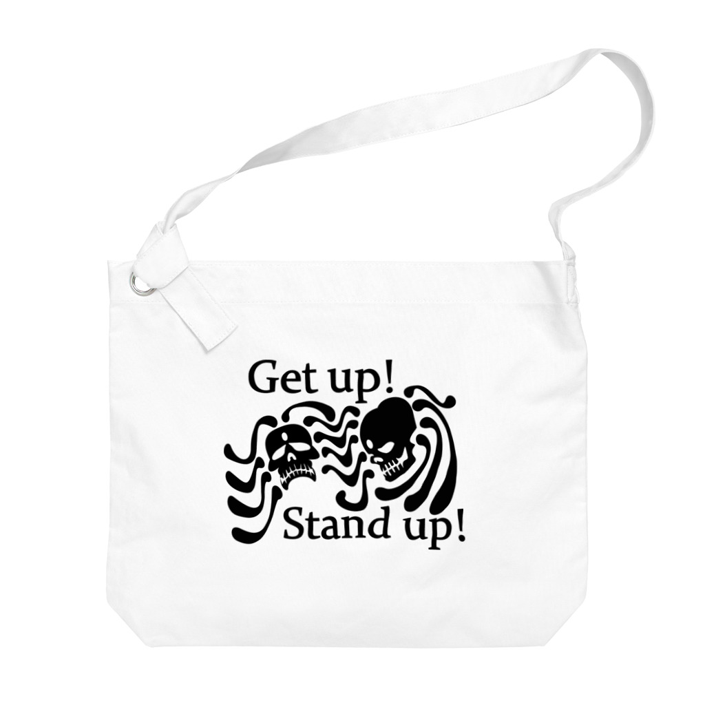 『NG （Niche・Gate）』ニッチゲート-- IN SUZURIのGet Up! Stand Up!(黒) Big Shoulder Bag