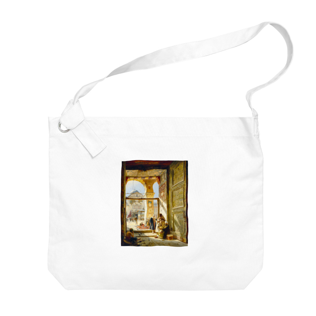 世界の絵画アートグッズのグスタフ・バウエルンファイント《ダマスカスのモスクの入り口》1890年 Big Shoulder Bag