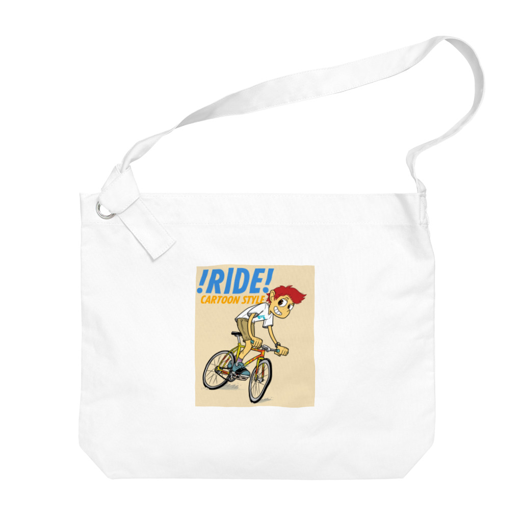 nidan-illustrationの!RIDE! (CARTOON STYLE) Big Shoulder Bag