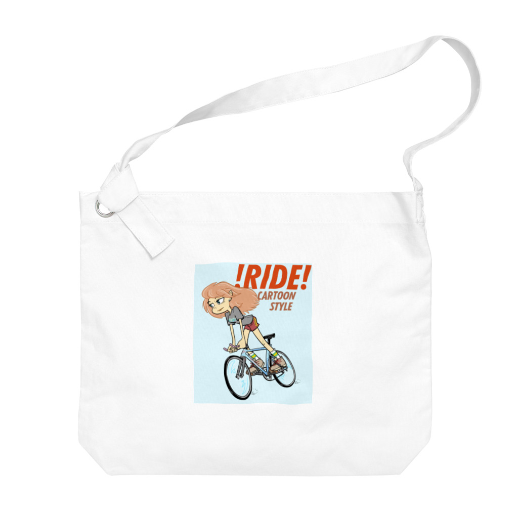 nidan-illustrationの!RIDE! (CARTOON STYLE) Big Shoulder Bag