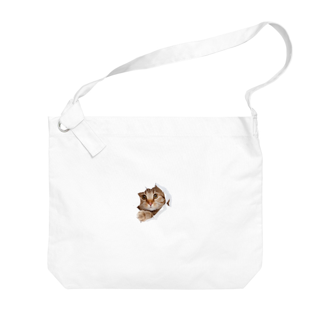 ただの猫好きのWhite Free Cute Funny Cat T-shirt Big Shoulder Bag