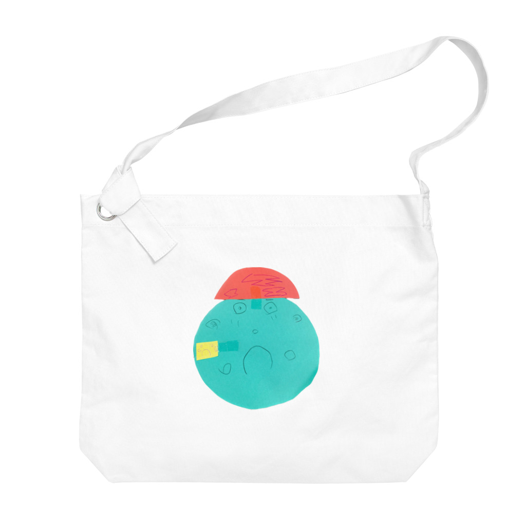 KidsArtの【子どもの絵】びっくりくん Big Shoulder Bag