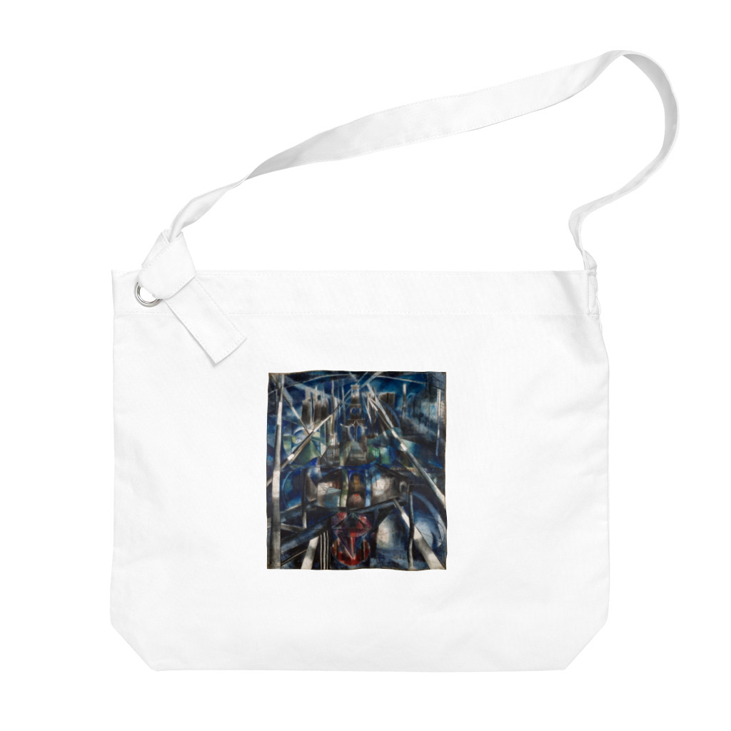 世界の絵画アートグッズのジョセフ・ステラ《ブルックリン橋》 Big Shoulder Bag