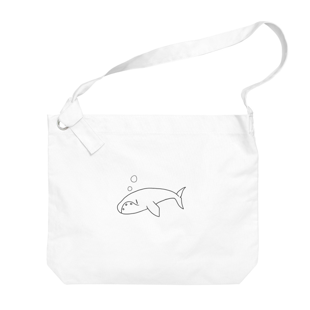アトリエヱキパのセミクジラ Big Shoulder Bag