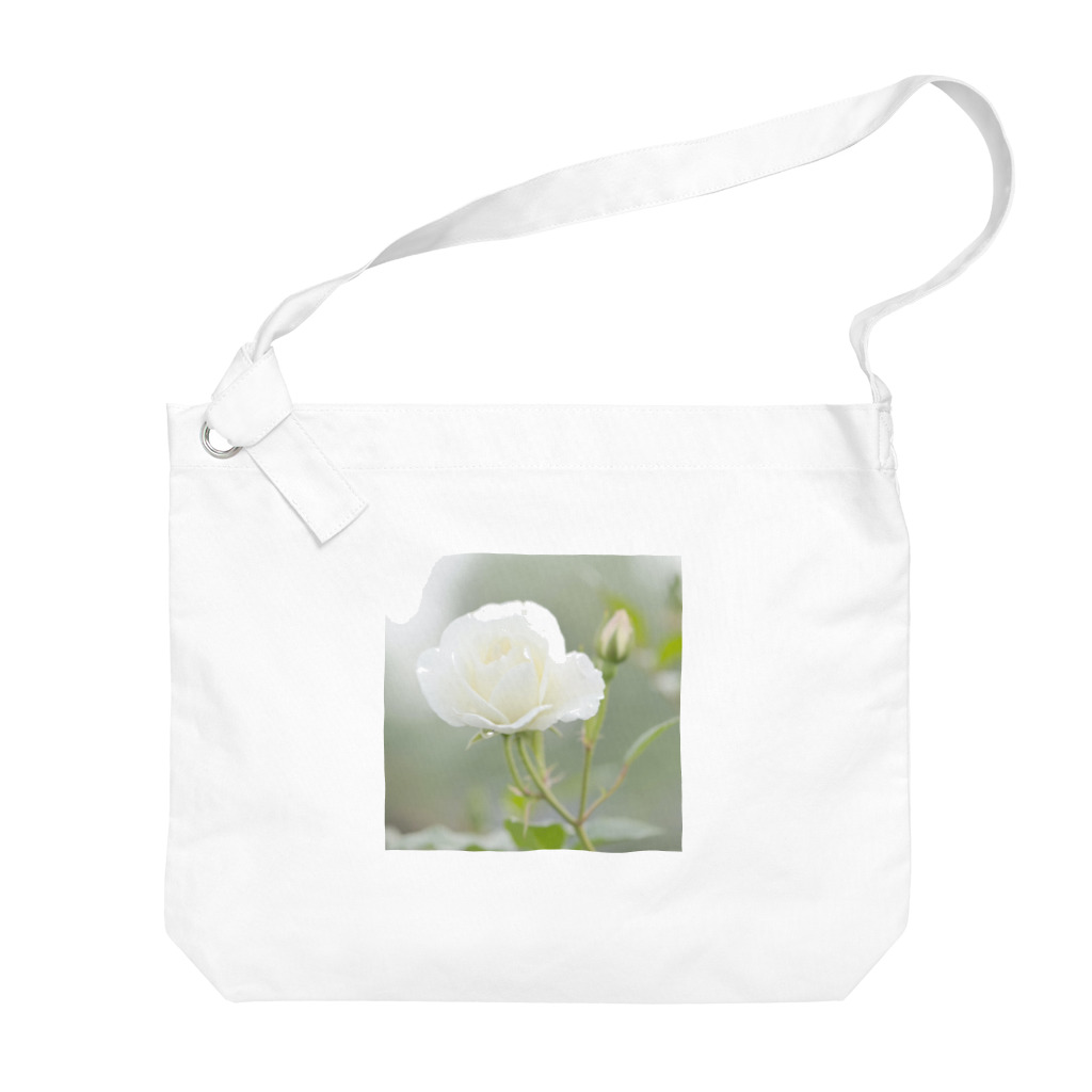 MISOSOUPの白い薔薇 Big Shoulder Bag