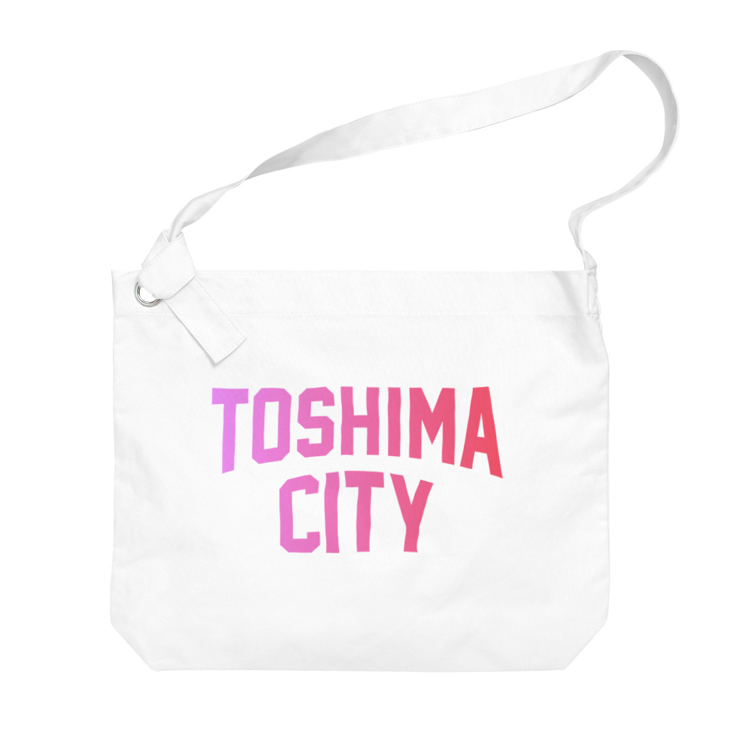 JIMOTOE Wear Local Japanの豊島区 TOSHIMA CITY ロゴピンク ビッグショルダーバッグ