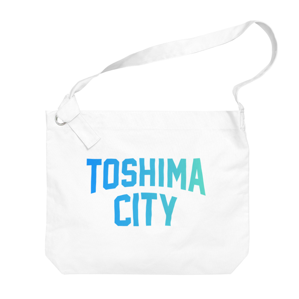 JIMOTOE Wear Local Japanの豊島区 TOSHIMA CITY ロゴブルー ビッグショルダーバッグ