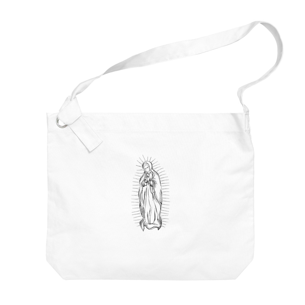 みんとオペレーターの聖母マリア　デザイン　前面タイプ　線画デザイン Big Shoulder Bag