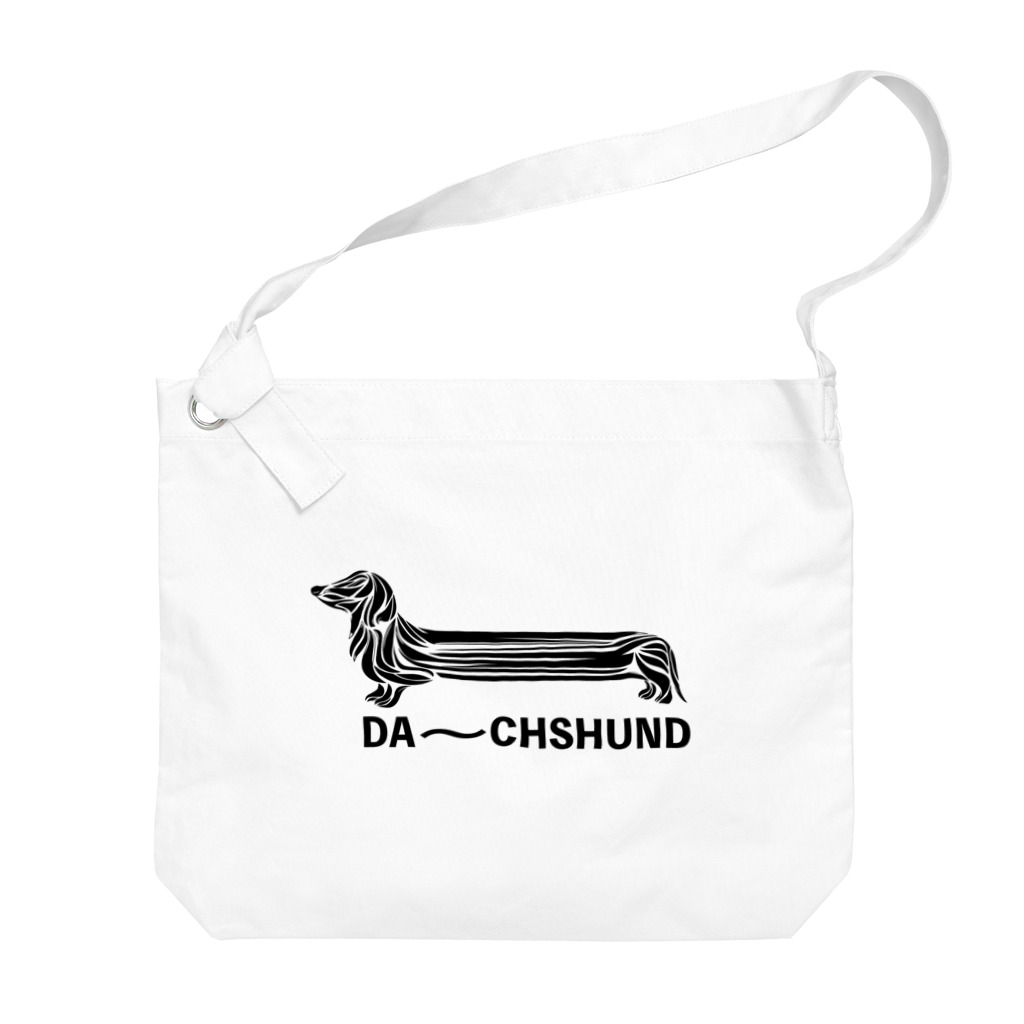 chicodeza by suzuriのダーーーークスフンド Big Shoulder Bag