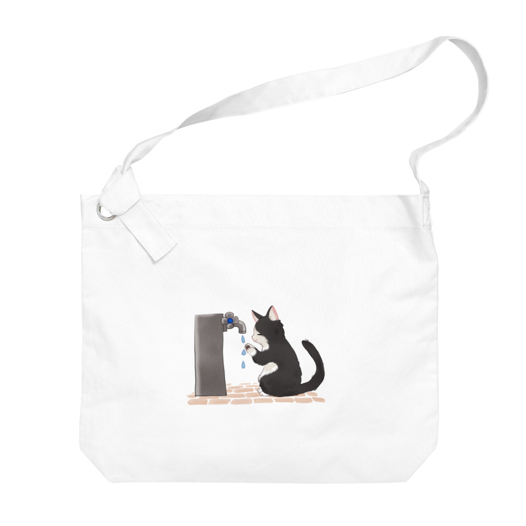 #保護猫カフェひだまり号の手洗い猫 Big Shoulder Bag