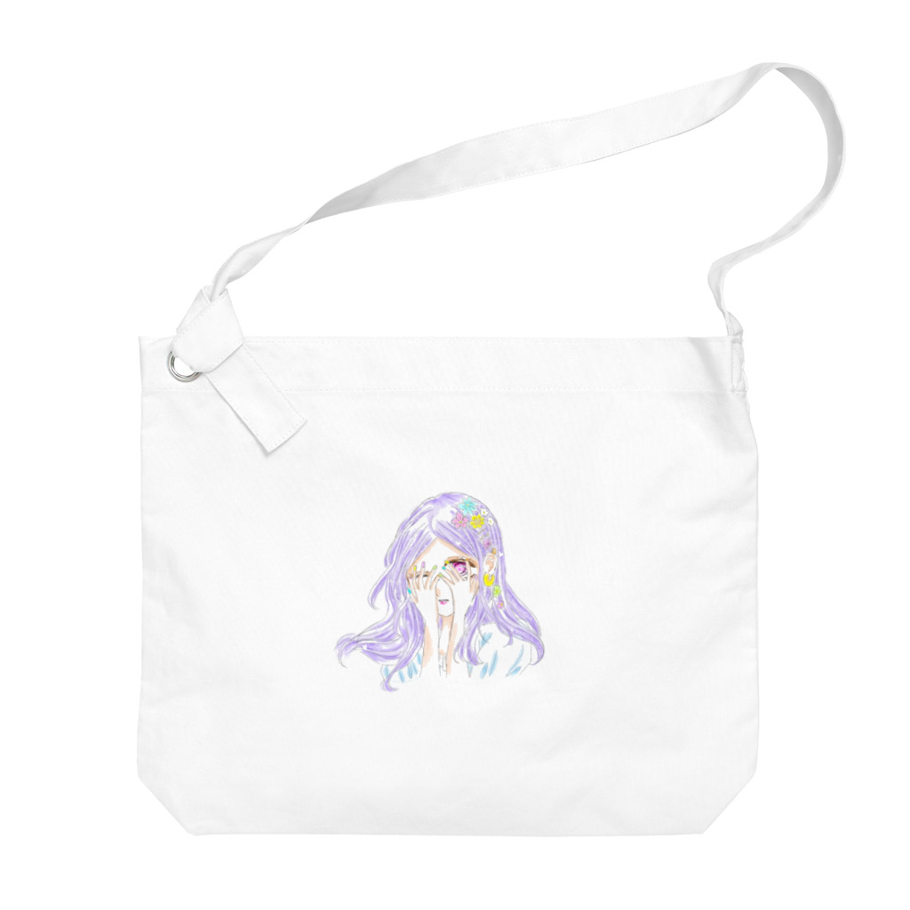 ssodaの世界の purple girl Big Shoulder Bag
