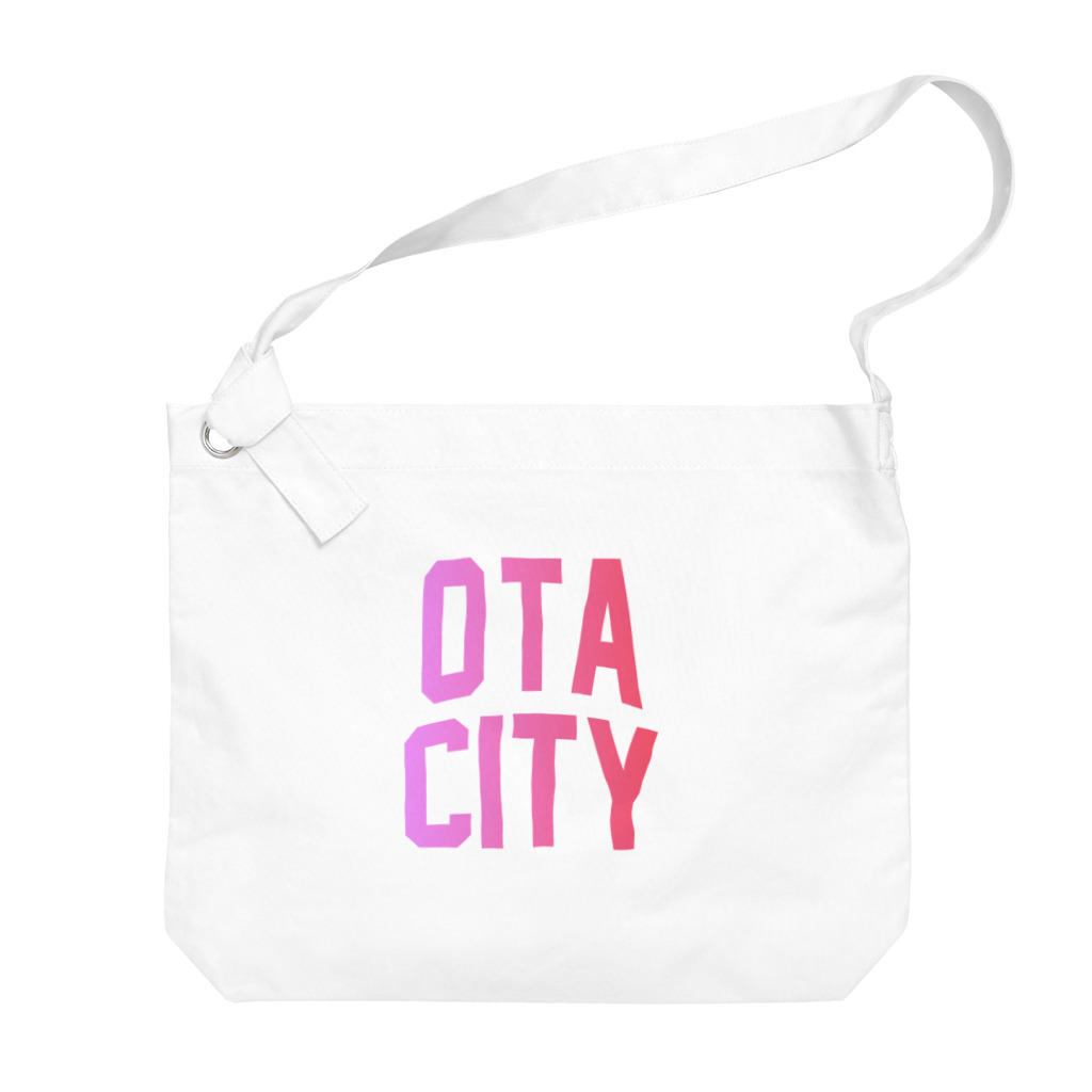 JIMOTOE Wear Local Japanの太田市 OTA CITY ロゴピンク Big Shoulder Bag