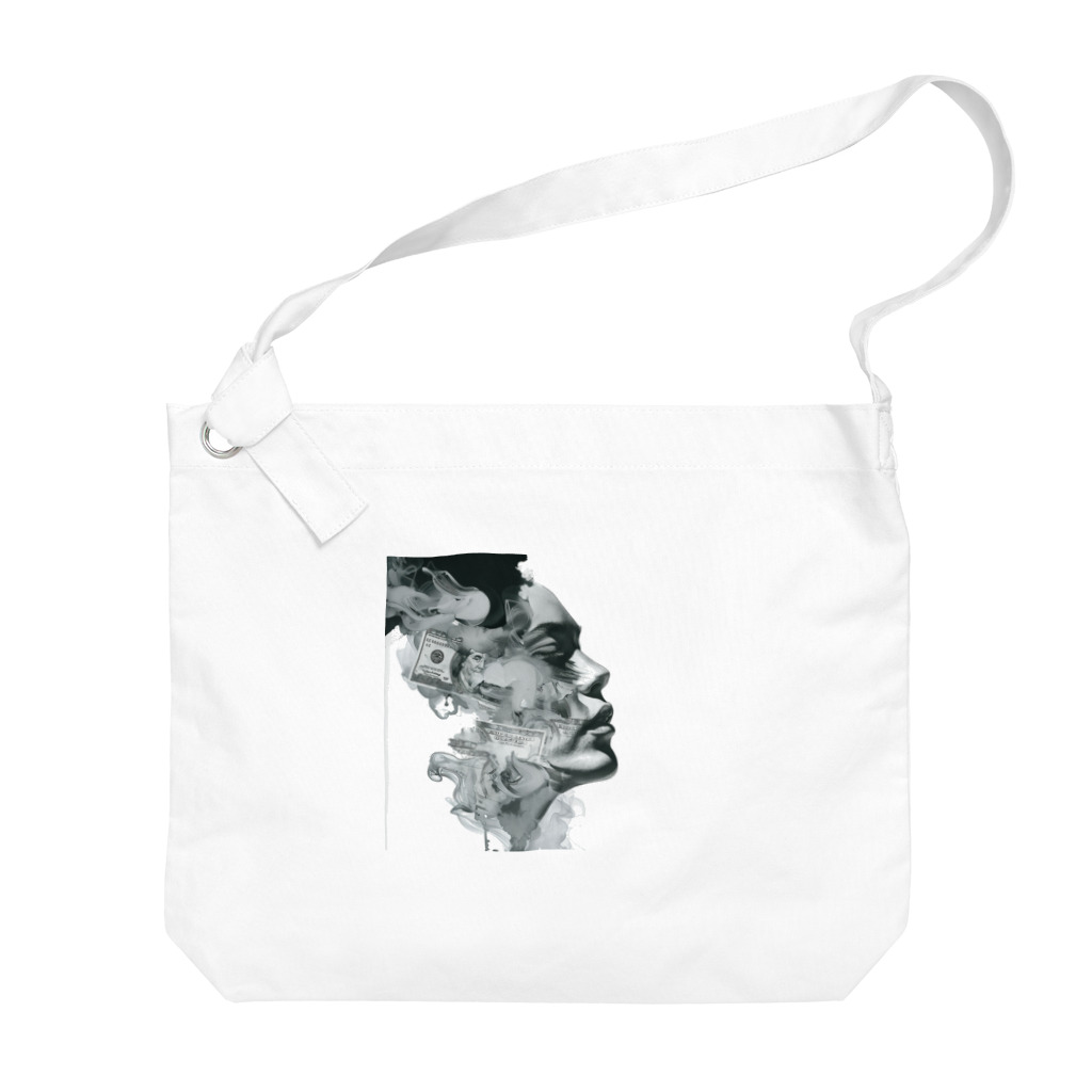 Lycoris Ant～リコリスアント～のアート「女性の横顔」 Big Shoulder Bag