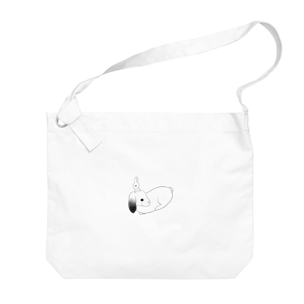 トト(兎〃)ｓｈｏｐのちょこりんうさぎ Big Shoulder Bag