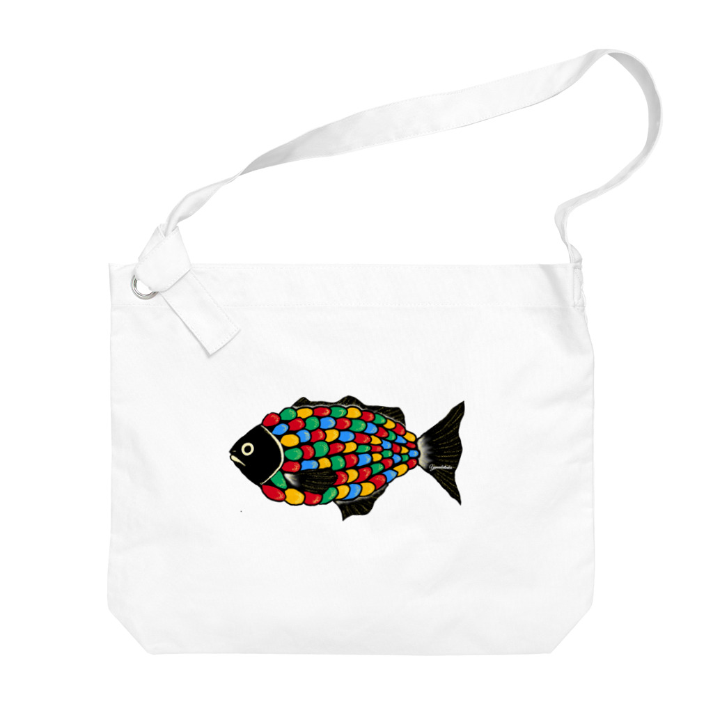 Yamadatinkuの謎の魚 Big Shoulder Bag