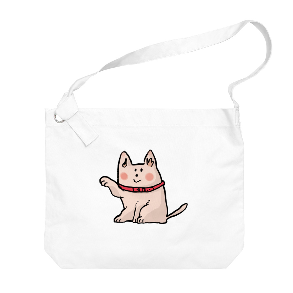 ねここショップの招き犬 Big Shoulder Bag