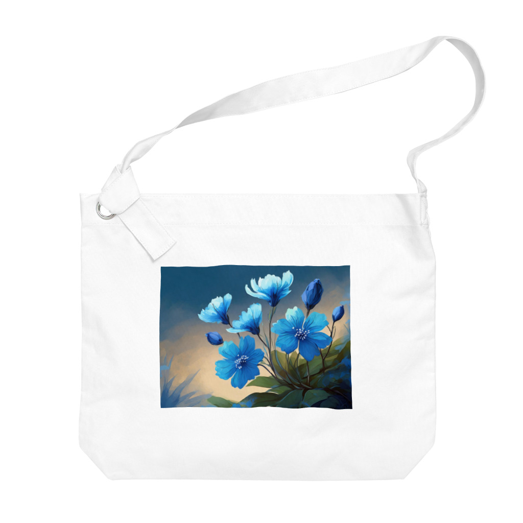 Happy Shopの青い花 ビッグショルダーバッグ