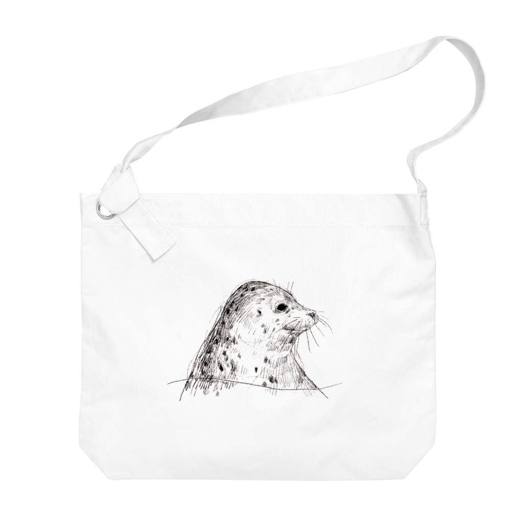 ぴすぴすのSpotted seal Big Shoulder Bag