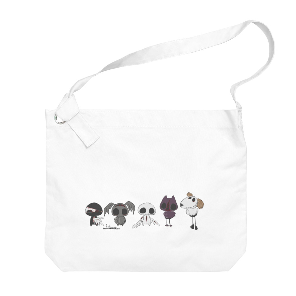 猫とネコ犬のこころいきもの Big Shoulder Bag