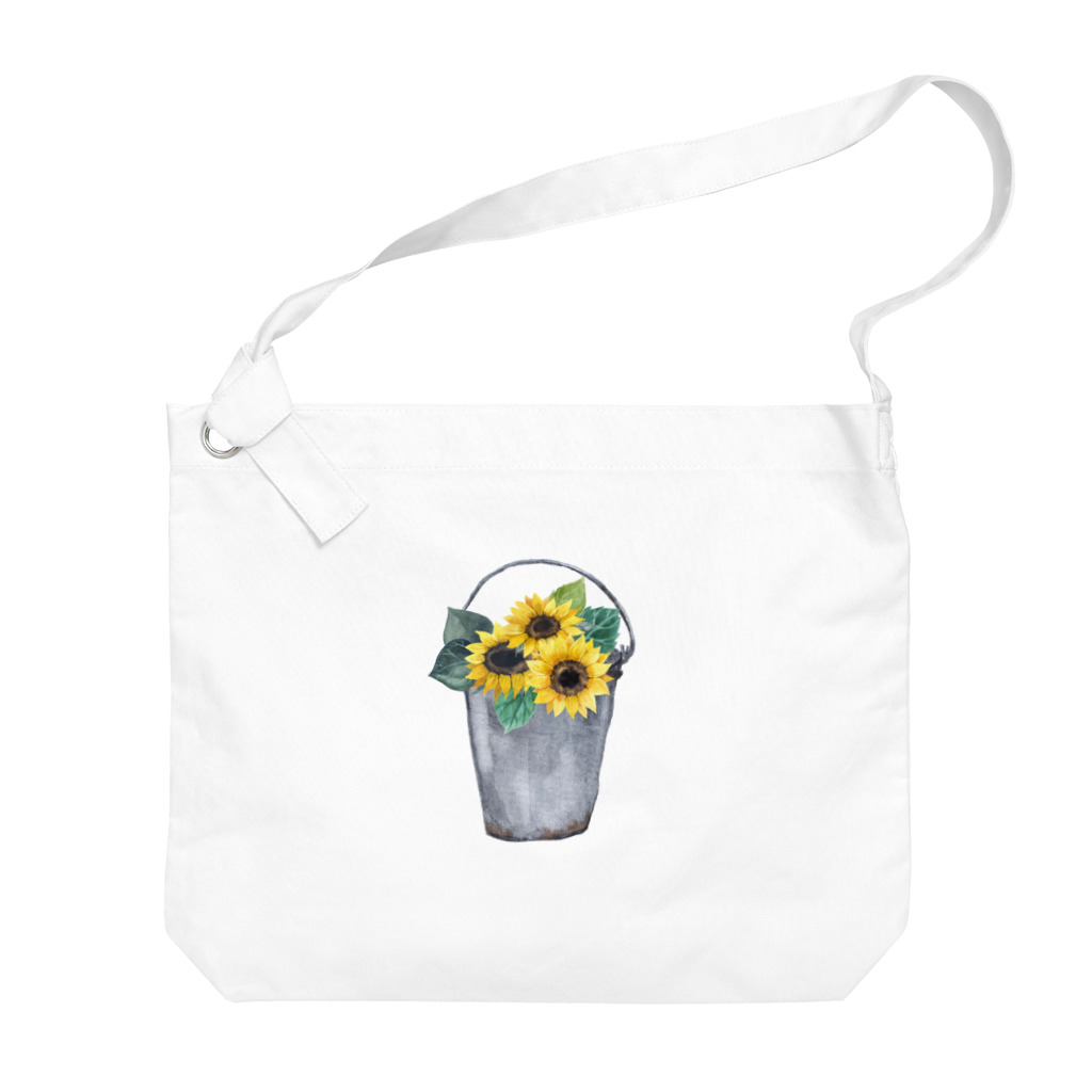 Fred HorstmanのWatering bucket and sunflowers  じょうろ と ひまわり Big Shoulder Bag