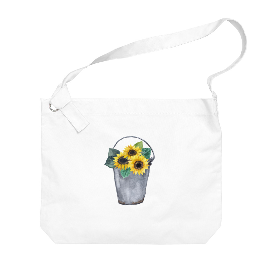 Fred HorstmanのWatering bucket and sunflowers  じょうろ と ひまわり ビッグショルダーバッグ