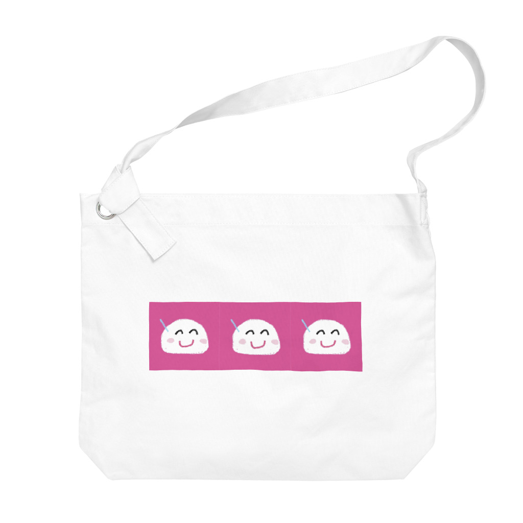 ぷりんちゃんのしろふわとりお Big Shoulder Bag