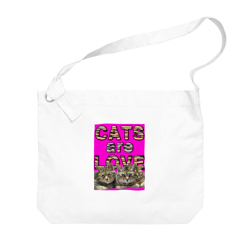 catsdogssweetのCATS are LOVE Big Shoulder Bag