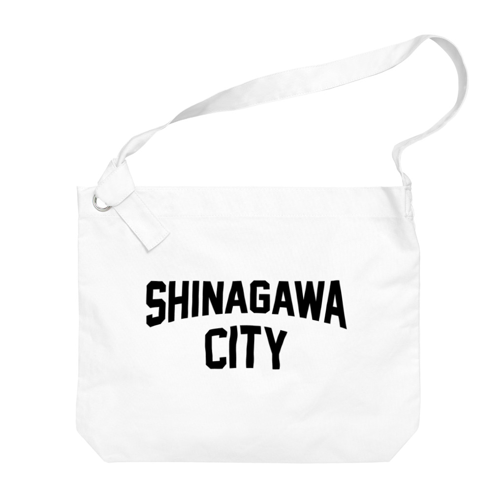 JIMOTOE Wear Local Japanの品川区 SHINAGAWA CITY ロゴブラック Big Shoulder Bag