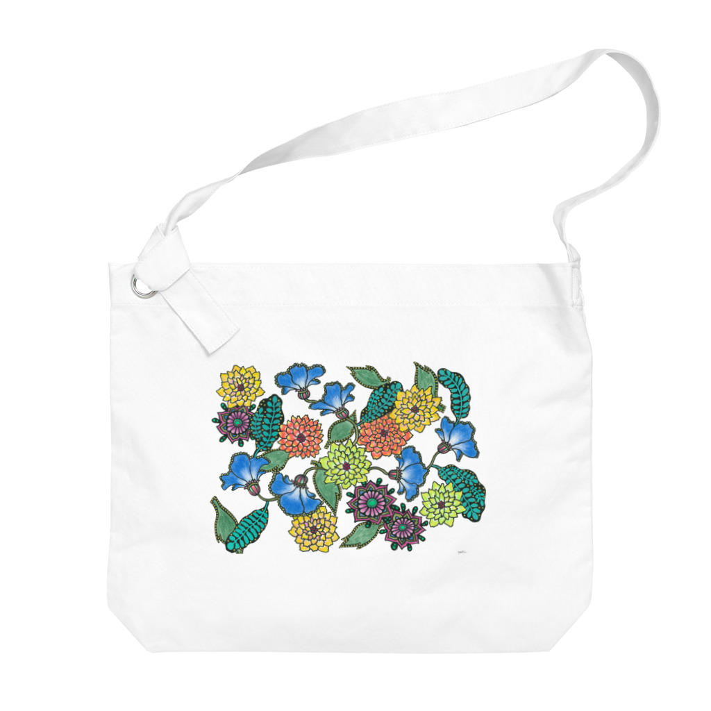 yoshiveggieのHanae Vine Flower Big Shoulder Bag