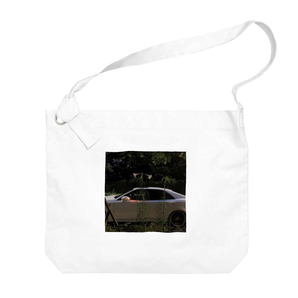 傘屋の車と百合 Big Shoulder Bag