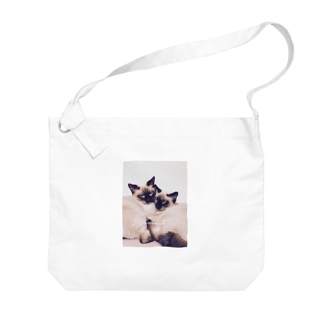 Siamese cat シャムのSiamese cat シャム猫 Big Shoulder Bag