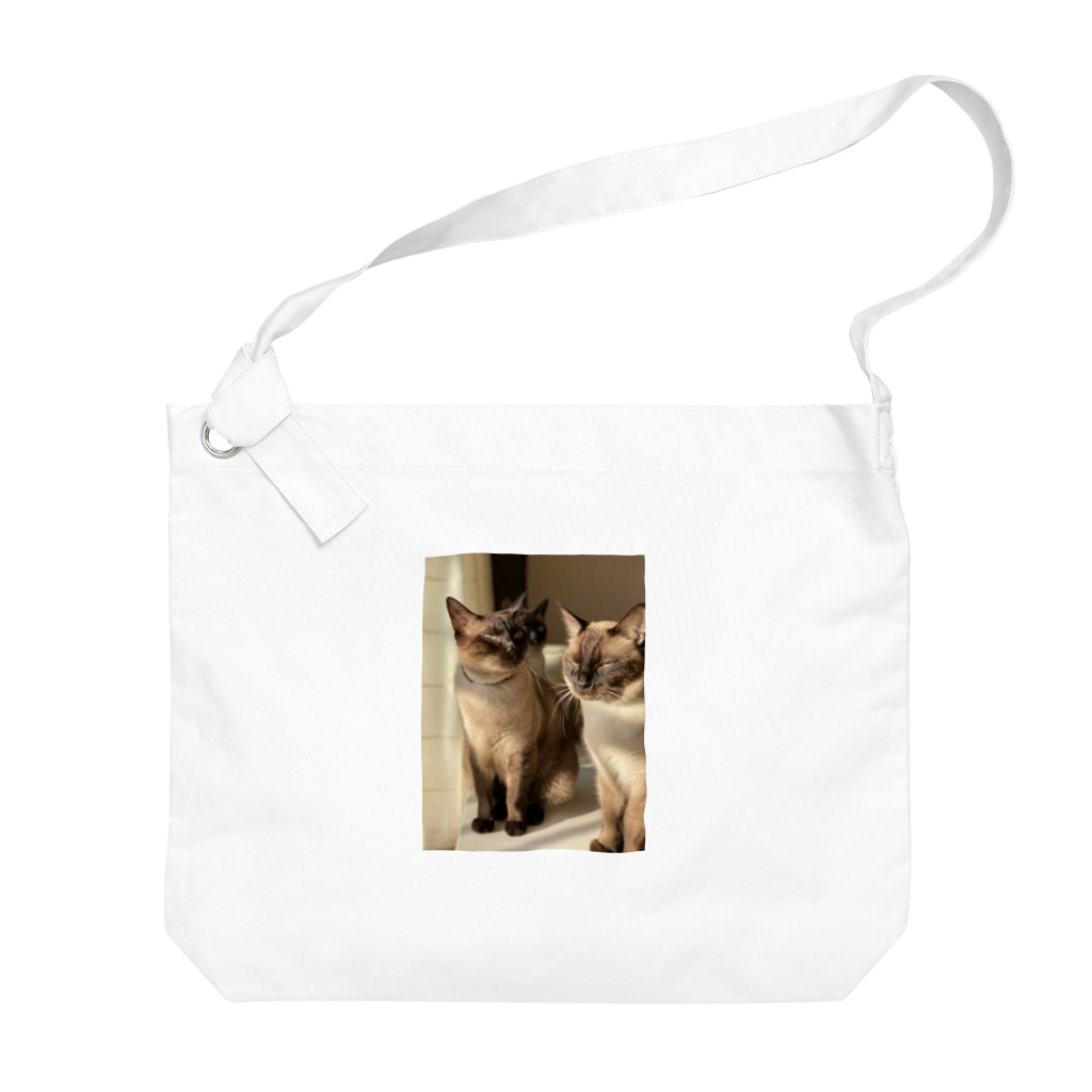 Siamese cat シャムの日向ぼっこ Big Shoulder Bag