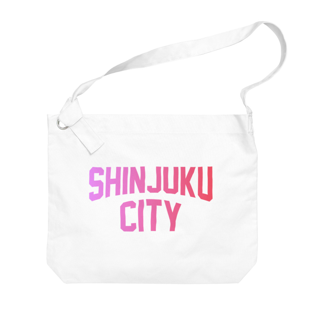 JIMOTOE Wear Local Japanの新宿区 SHINJUKU CITY ロゴピンク Big Shoulder Bag