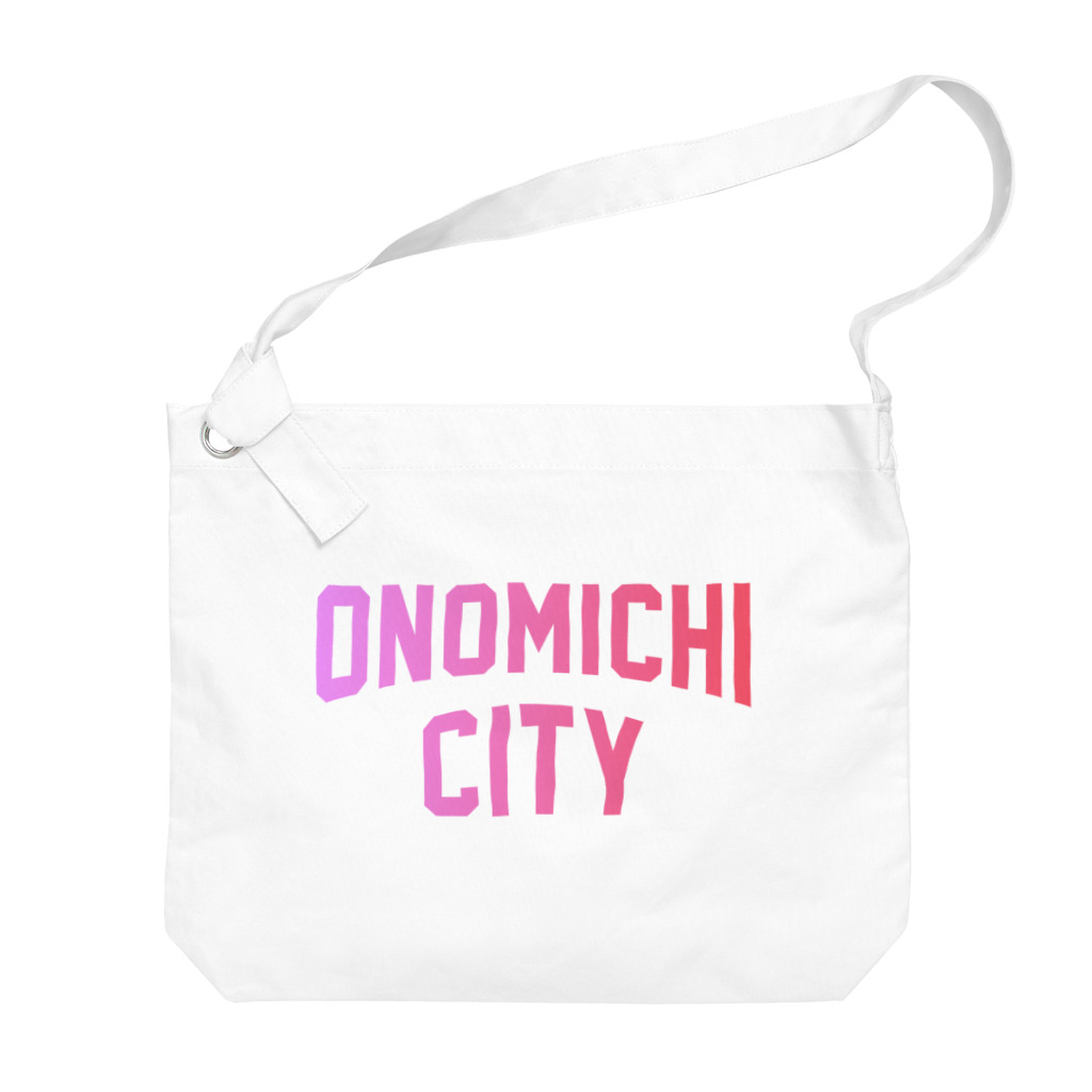 JIMOTOE Wear Local Japanの尾道市 ONOMICHI CITY ロゴピンク Big Shoulder Bag